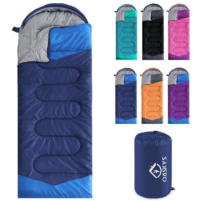 oaskys Camping Sleeping Bag - 3 Season Warm & Cool Weather - Summer Spring Fall Lightweight Waterproof for Adults Kids - Camping Gear Equipment, Traveling, and Outdoors - Image 1